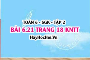 Bài 6.21 trang 18 Toán 6 Tập 2 Kết nối tri thức